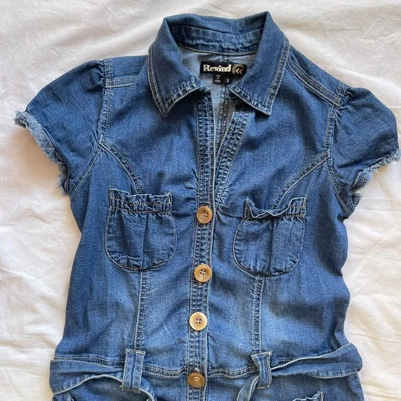 Rewind denim mini dress - Picture 2 of 6